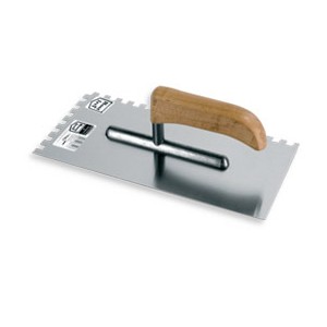 Stainless Steel trowel 270mm, notched 4*4