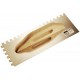 Stainless trowel  280mm notched 4*4, wooden handle