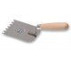 Stainless margin trowel 80 mm front noched 6x6 mm